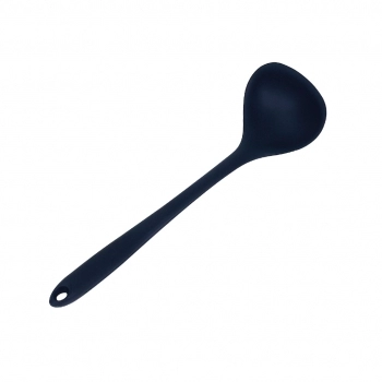 Utensílio Concha 30cm Silicone - Preto