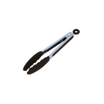 Utensílio Pegador 23cm Silicone - Preto
