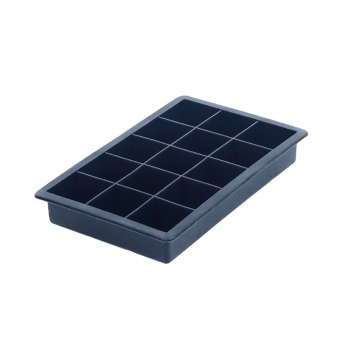 Utensílio Forma de Gelo 15cm Silicone 15 Cubos Médio - Preto
