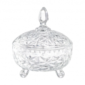 Potiche Decorativo De Vidro Apollo 16cm - Luva Com 01