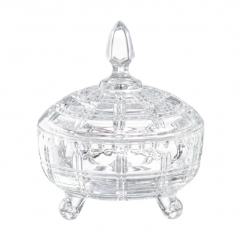 Potiche Decorativo De Vidro Colônia 16cm - Luva Com 01