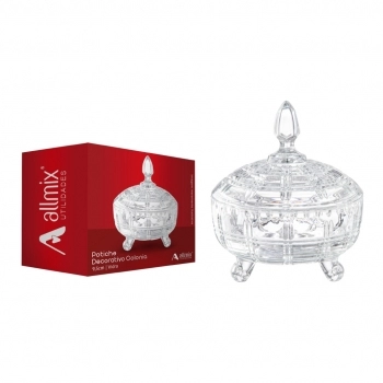 Potiche Decorativo de Vidro Colonia 9,5 CM Luva com 1
