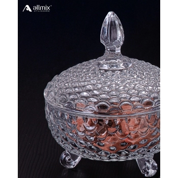 Potiche Decorativo de Vidro Roma 9,5 CM Luva Com 1