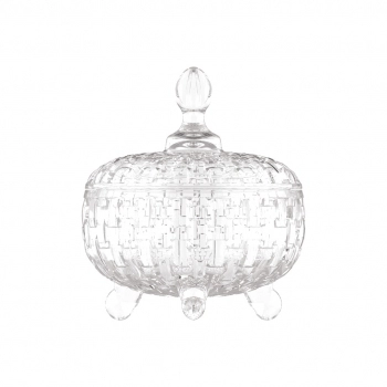 Potiche Decorativo de Vidro Sophi 10 CM Luva Com 1