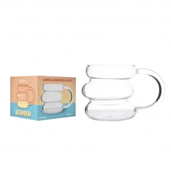 CANECA BOROSSILICATO DRINKS 430 ML CLOUD NA LUVA COM 1