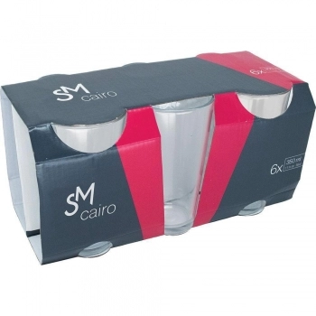 Conjunto Copo Cairo 350 ML Luva Com 6 Unid