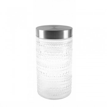 POTE DE VIDRO OLINDA 1600 ML COM TAMPA METAL