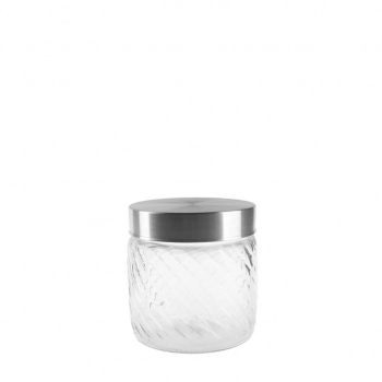 POTE DE VIDRO MARESIAS 820 ML COM TAMPA METAL