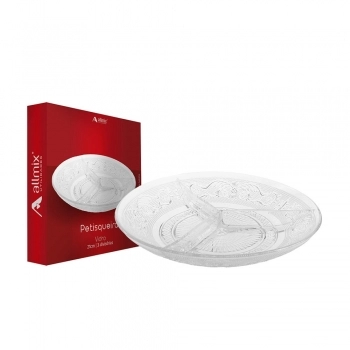 PETISQUEIRA DE VIDRO ANGEL 3 DIVISORIAS 21 CM LUVA COM 1