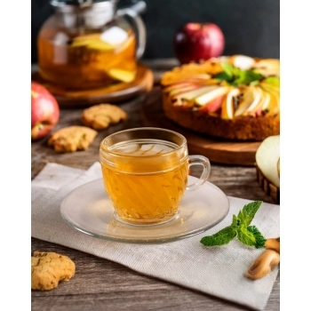 Xícara de Café de Vidro com Pires Maresias 85 ML Luva com 4