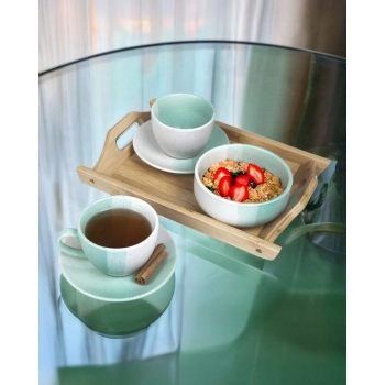 XICARA CERAMICA COM PIRES TERNURA 250ML LUVA COM 02 - VERDE