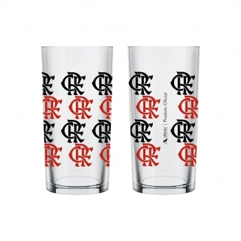 COPO CYLINDER 300 ML FLAMENGO LUVA COM 1 - NOVO