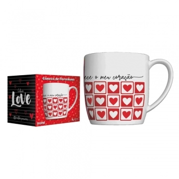 CANECA PORCELANA URBAN 360 ML LOVE LUVA COM 1 - UM BOM CAFEZINHO
