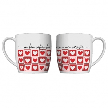 CANECA PORCELANA URBAN 360 ML LOVE LUVA COM 1 - UM BOM CAFEZINHO