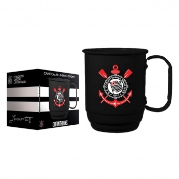 Caneca Alumínio 500 ML Corinthians Luva Com 1