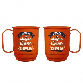 Caneca Alumínio 500 ML Irmãos Luva Com 1