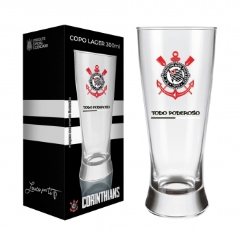 COPO LAGER 300 ML CORINTHIANS LUVA COM 1 - NOVO