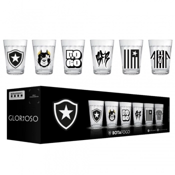 COPO AMERICANO 190 ML BOTAFOGO LUVA COM 6