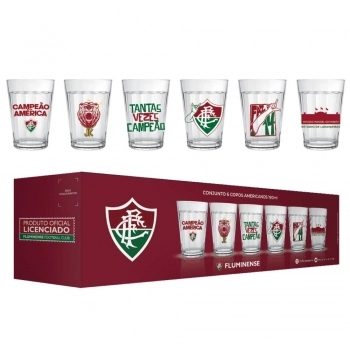 COPO AMERICANO 190 ML FLUMINENSE LUVA COM 6