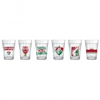 COPO AMERICANO 190 ML FLUMINENSE LUVA COM 6