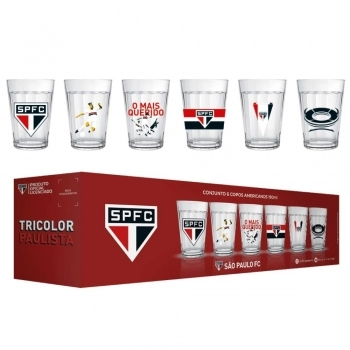 COPO AMERICANO 190 ML SAO PAULO LUVA COM 6