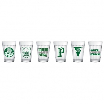 COPO AMERICANO 190 ML PALMEIRAS LUVA COM 6