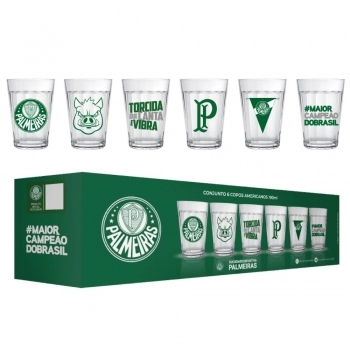 COPO AMERICANO 190 ML PALMEIRAS LUVA COM 6