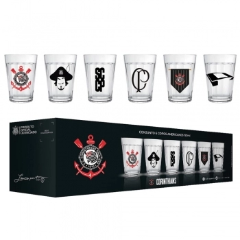 COPO AMERICANO 190 ML CORINTHIANS LUVA COM 6