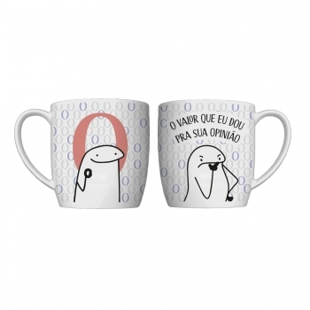 Caneca Porcelana Urban Flork 360ml Luva com 1 - O Valor Que Eu Dou