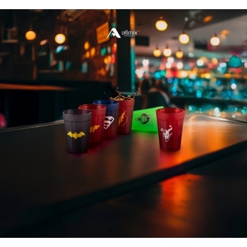 Copo Americano Prime DC Arlequina 190 ML Luva Com 2 Unid