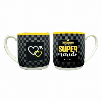 Caneca Porcelana Super Marido Na Luva
