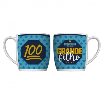 Caneca Porcelana Grande Filho Na Luva