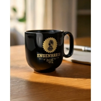 Caneca Forma Preta Engenharia 350 ML