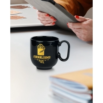 Caneca Forma Preta Jornalismo 350 ML