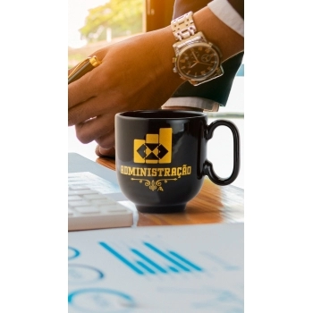 Caneca Forma Preta Administração 350 ML