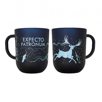 Caneca De Vidro Prime Harry Potter Elementos 300 ML - Luva Com 1 Unid - Expectro Patronun
