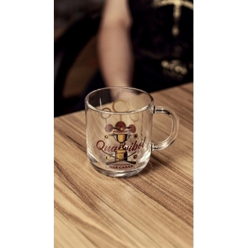 Caneca de Vidro Harry Potter Elementos 300ml - Luva Com 1 Unid - Quadribol