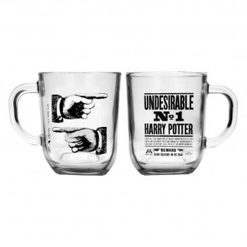Caneca de Vidro Harry Potter Elementos 300ml - Luva Com 1 Unid - Procurado