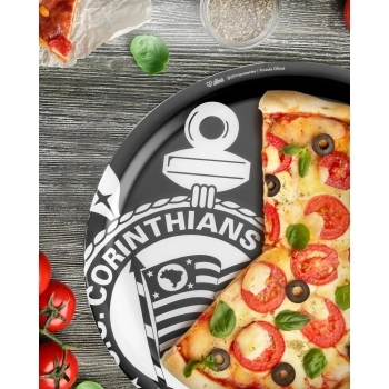 PRATO PIZZA SERVIR REDONDO 38CM CORINTHIANS