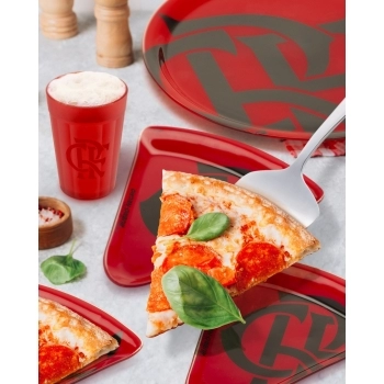 PRATO PIZZA FATIA VERMELHO FLAMENGO