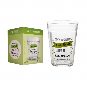 Copo Americano Salmos Confia Ao Senhor 190 ML