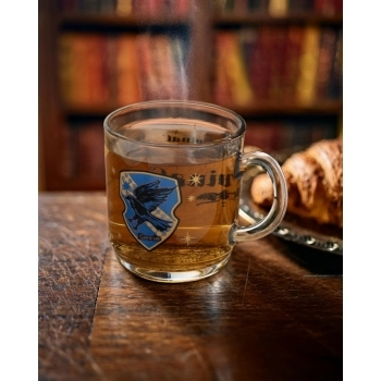 Caneca de Vidro Harry Potter Casas 300ml - Luva Com 1 Unid - Corvinal