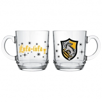 Caneca de Vidro Harry Potter Casas 300ml - Luva Com 1 Unid - Lufa Lufa