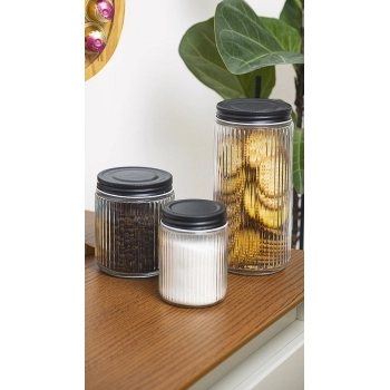 Pote De Vidro Redondo Riviera 560 ML Com Tampa