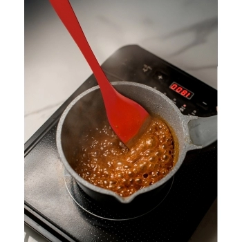 Utensílio Espátula Reta Silicone Vermelho 29cm