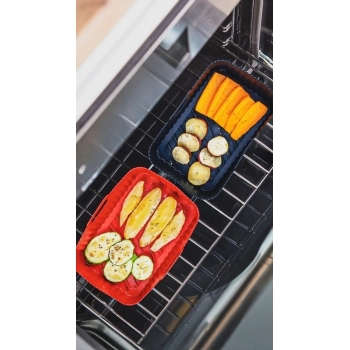 Utensílio Forma Retangular Silicone Vermelho 22x14cm