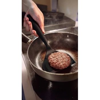 Utensílio Espátula 25cm Raspador Silicone - Preto