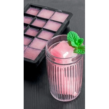 Utensílio Forma de Gelo 15cm Silicone 15 Cubos Médio - Preto