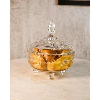 Potiche Decorativo De Vidro Colônia 16cm - Luva Com 01