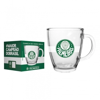Caneca de Vidro Palmeiras 380 ML – Produto Oficial e Resistente